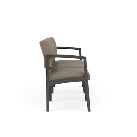 Lesro Lenox 3 Seat Tandem Seating W/ No Center Arms, 64.5 in W 24.5 in L 32 in H LS3101